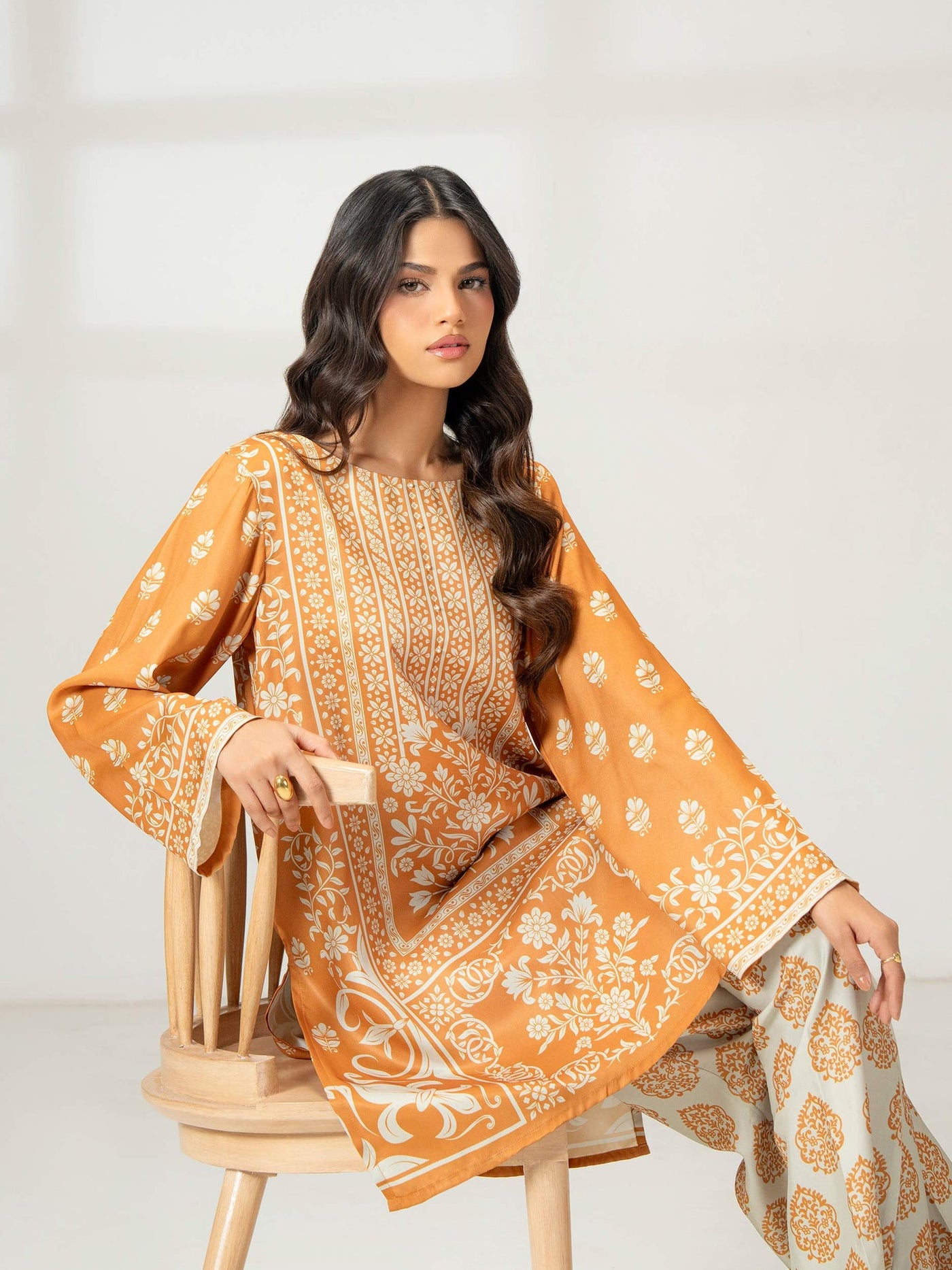 2 Piece Silk Suit-Printed (Pret)