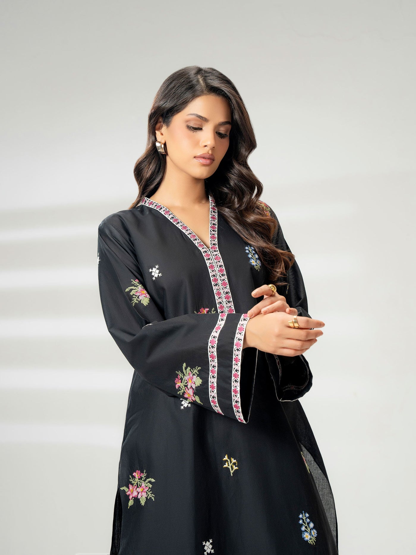 Cambric Shirt-Embroidered (Pret)