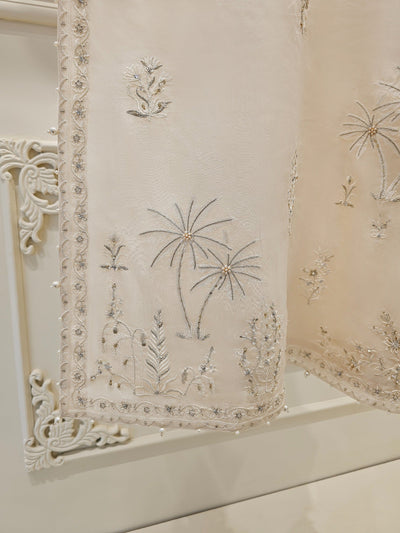 3 Piece - Pure Organza Embroidered Suit