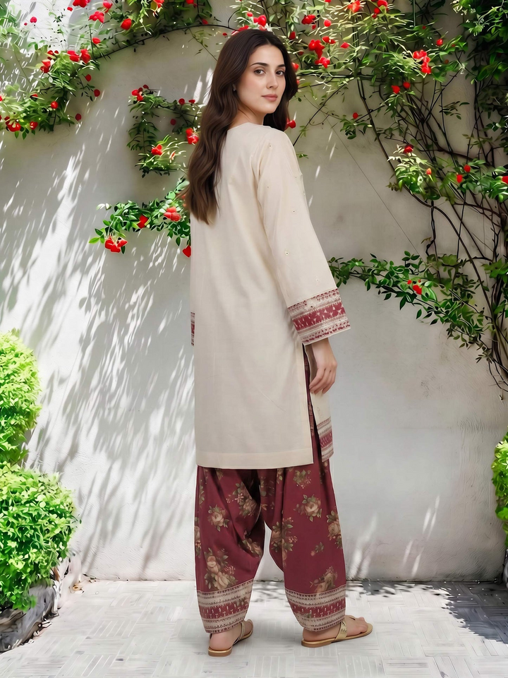 2 Piece Lawn Suit- Embroidered (Pret)