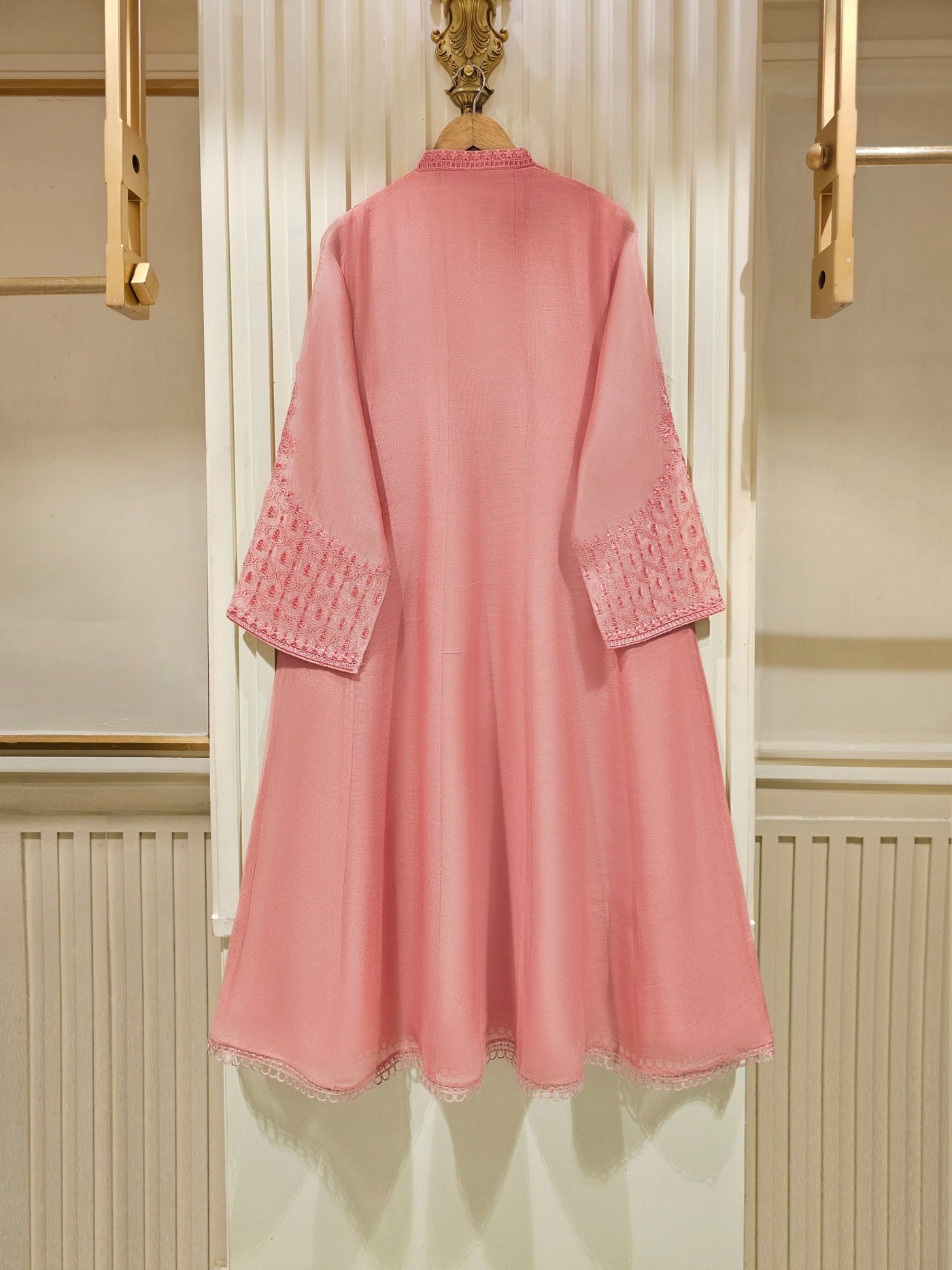 3 Piece - Pure Cotton Net Embroidered Suit