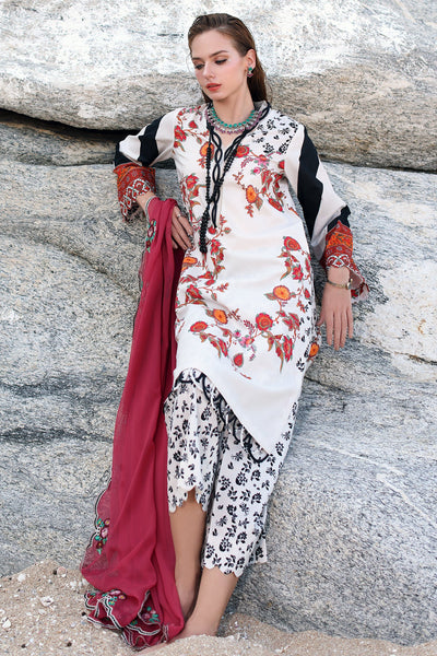 CHARIZMA Unstitched Printed Lawn with Embroidered Chiffon Dupatta PM4-27