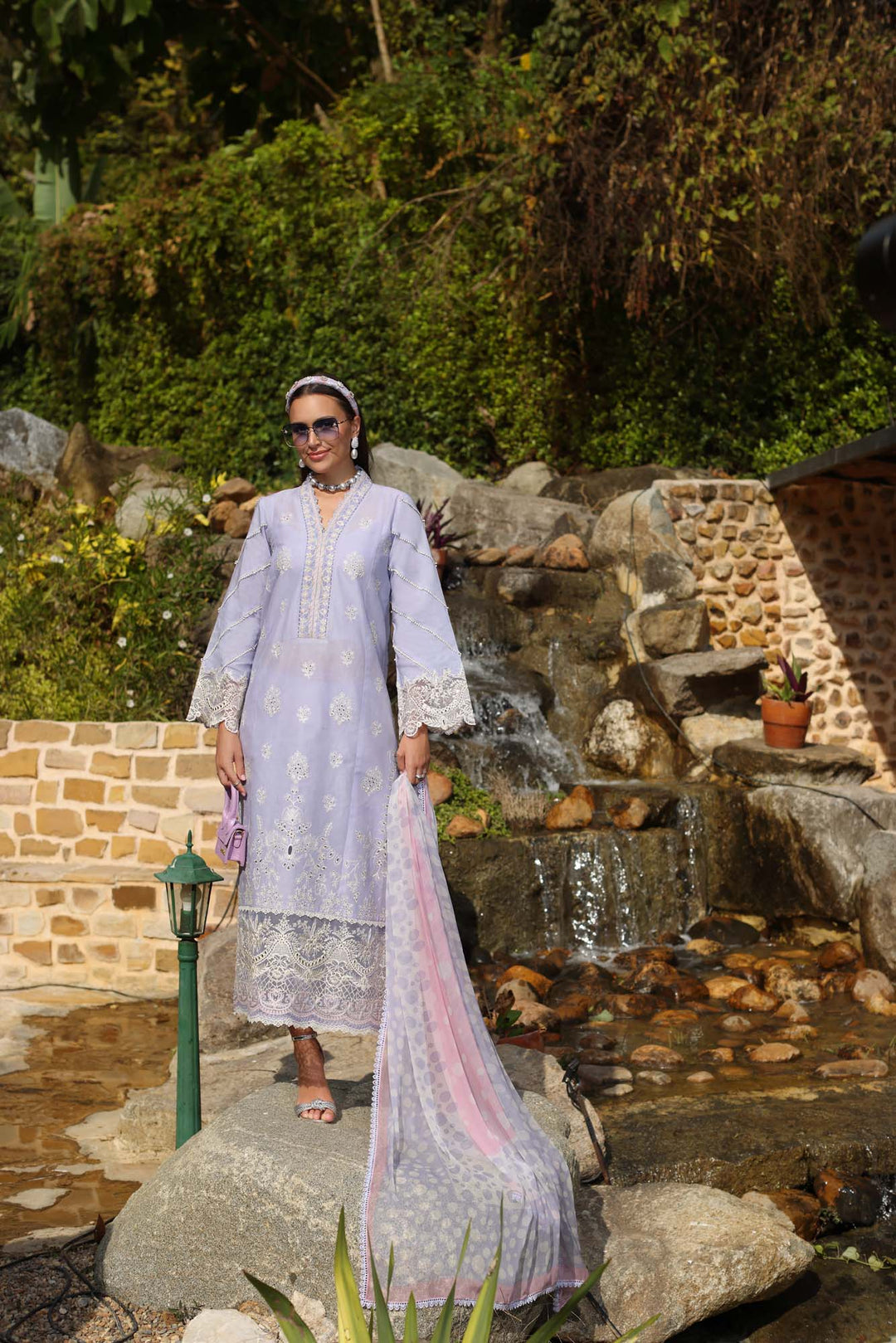 Luxe Chikankaari Lawn
