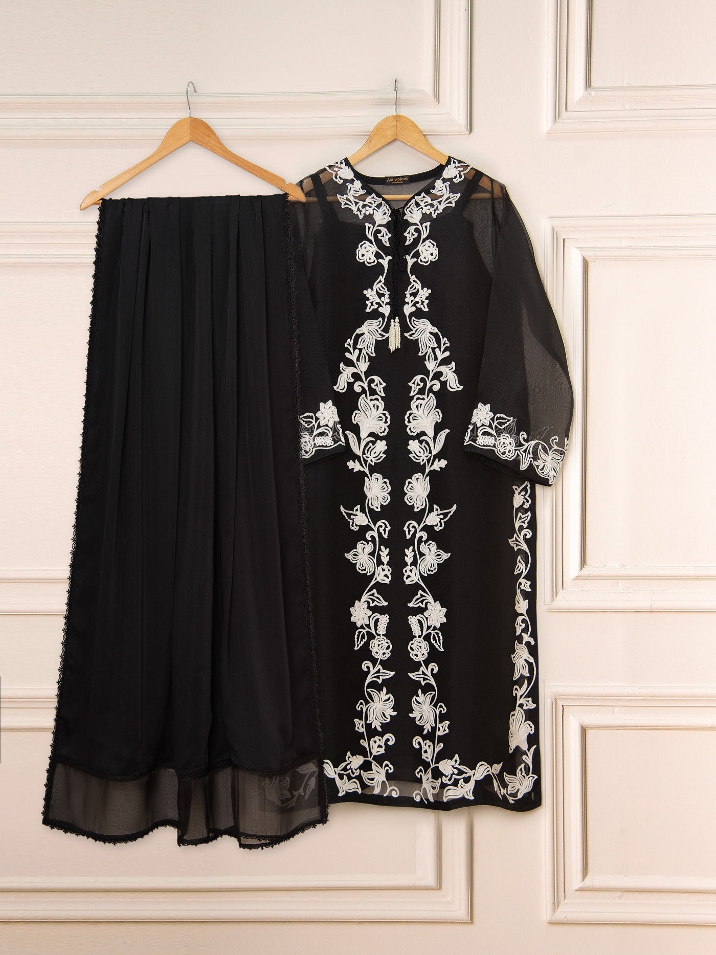 3 Piece - Pure Organza Embroidered Suit