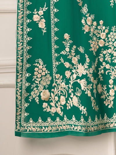Pure Chiffon Embroidered Shirt
