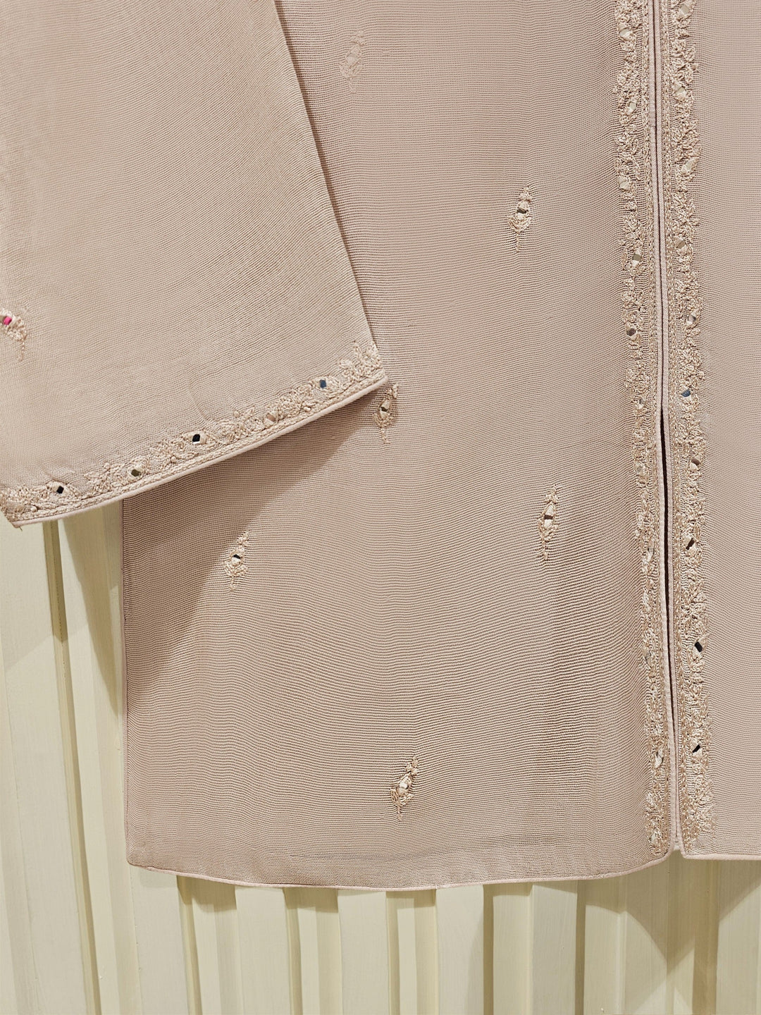 3 Piece - Pure Cotton Net Embroidered Suit