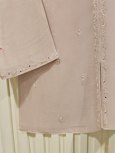 3 Piece - Pure Cotton Net Embroidered Suit