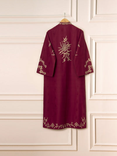 2 Piece - Embroidered Jacquard Suit