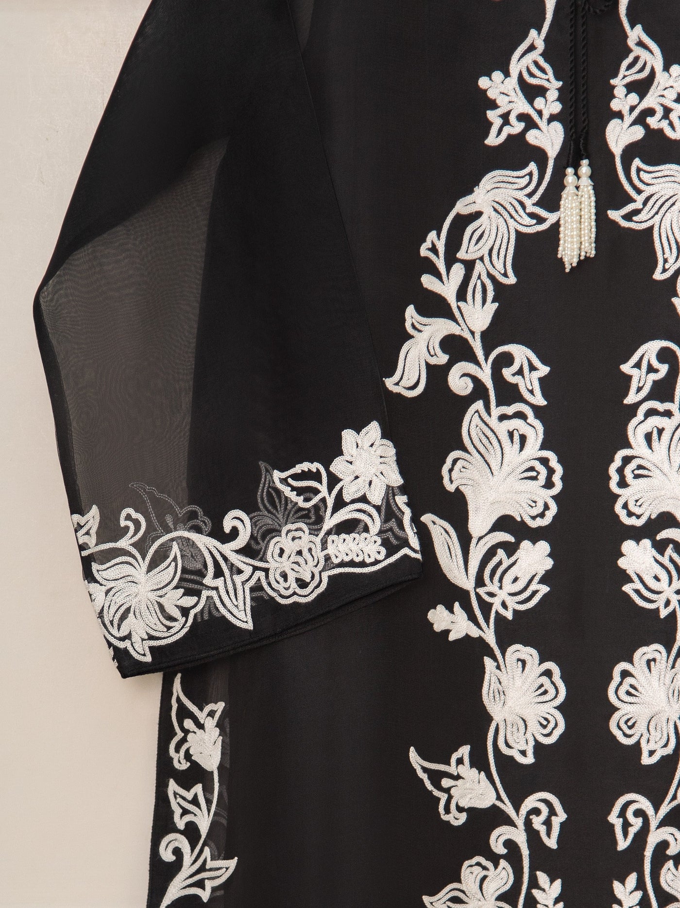 3 Piece - Pure Organza Embroidered Suit