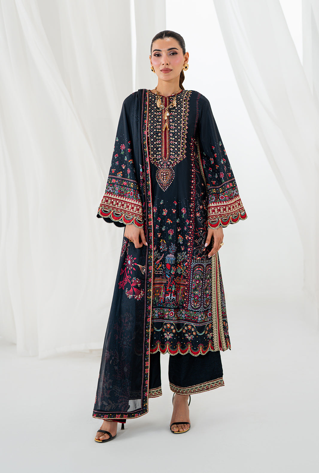 Premium Crepe Silk 3 Piece Suit