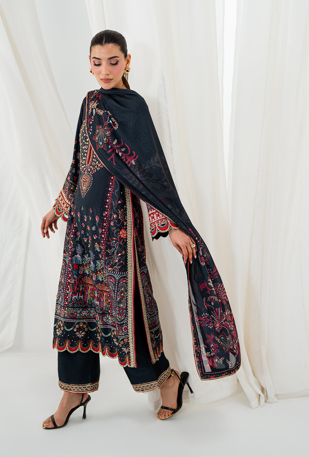 Premium Crepe Silk 3 Piece Suit