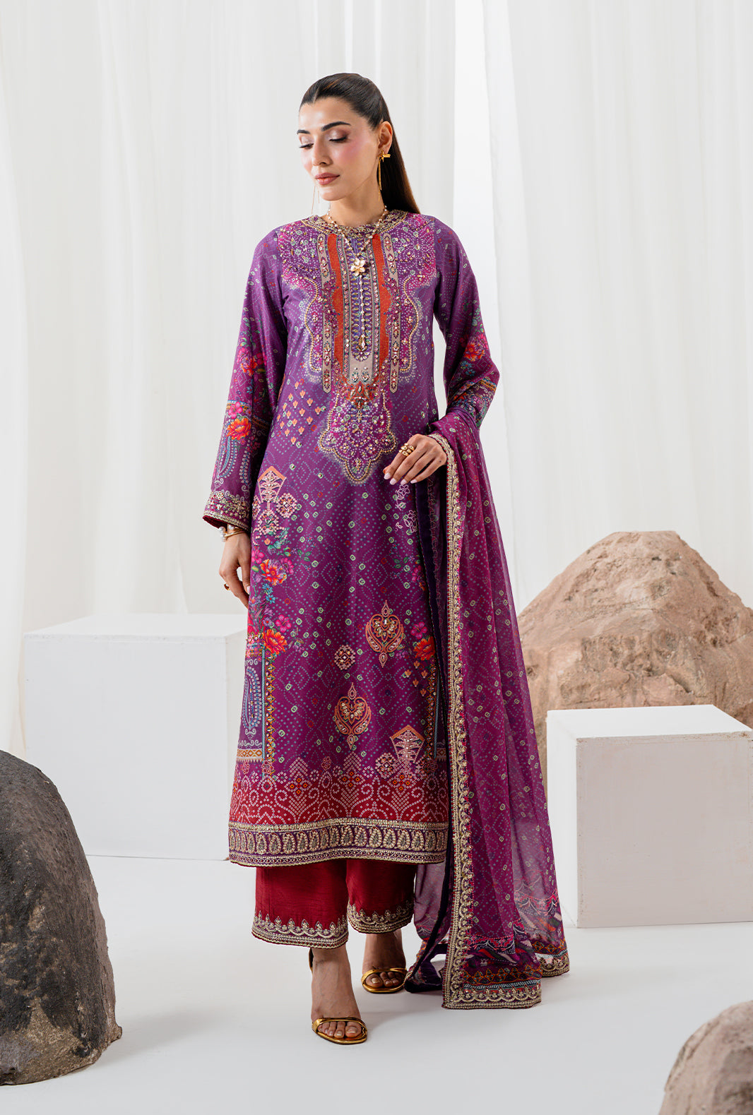 Premium Crepe Silk 3 Piece Suit