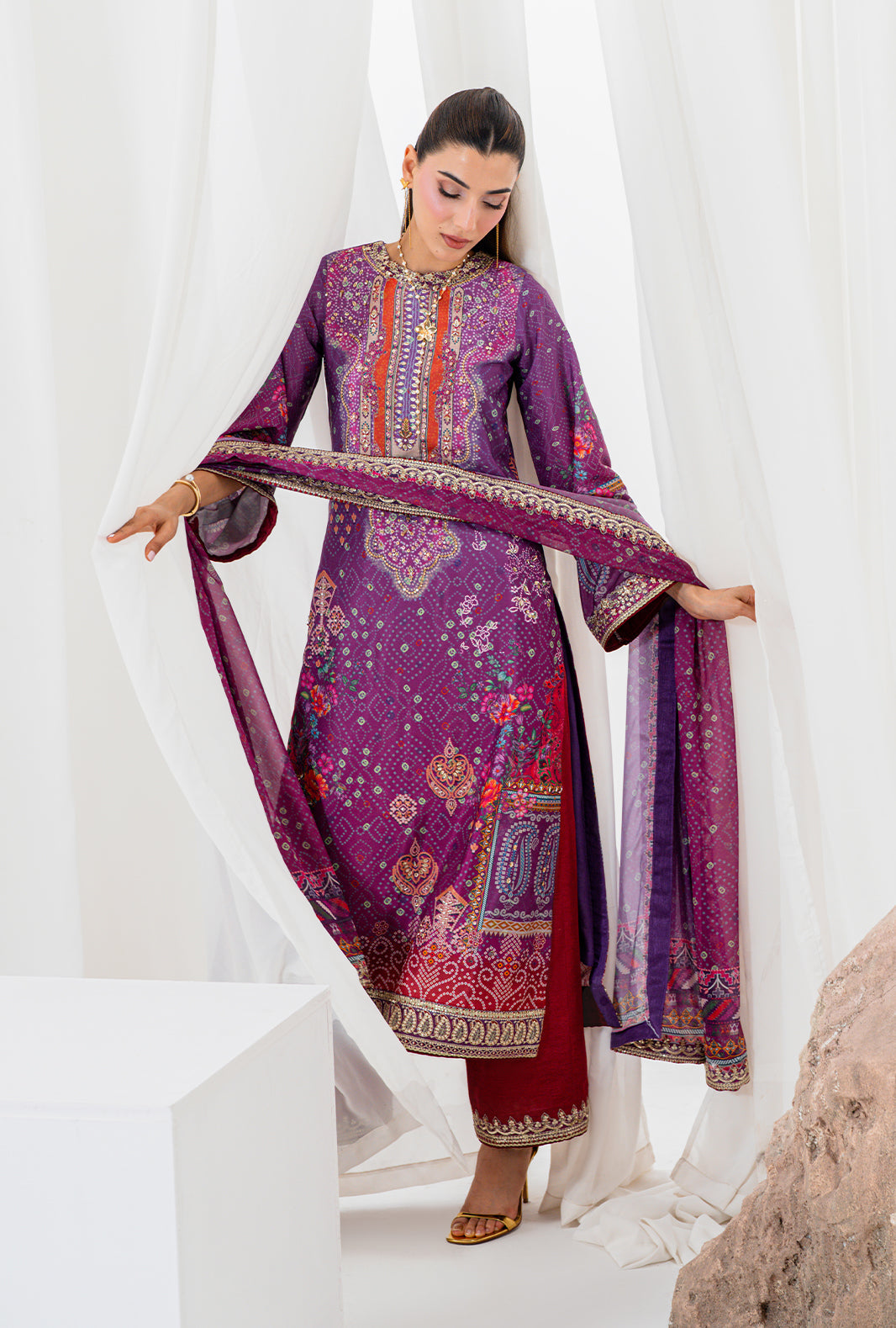 Premium Crepe Silk 3 Piece Suit