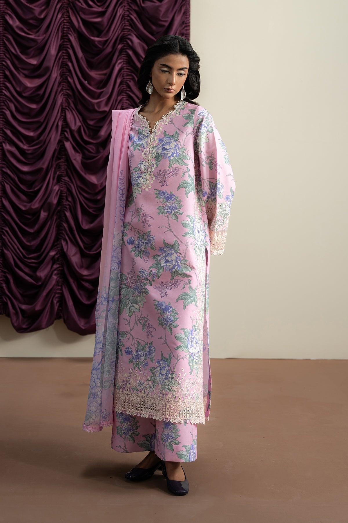 The Bare Minimum Embroidered  Lawn