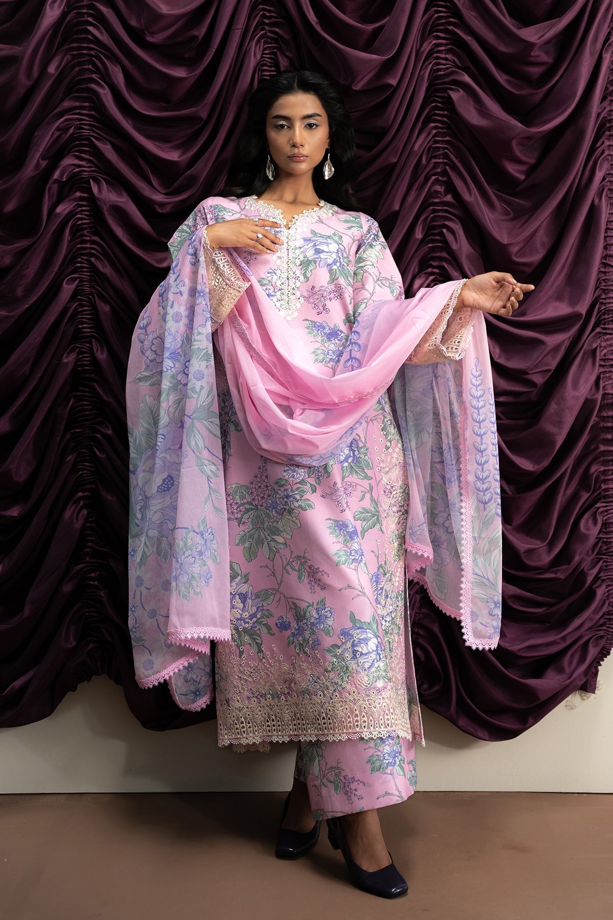 The Bare Minimum Embroidered  Lawn