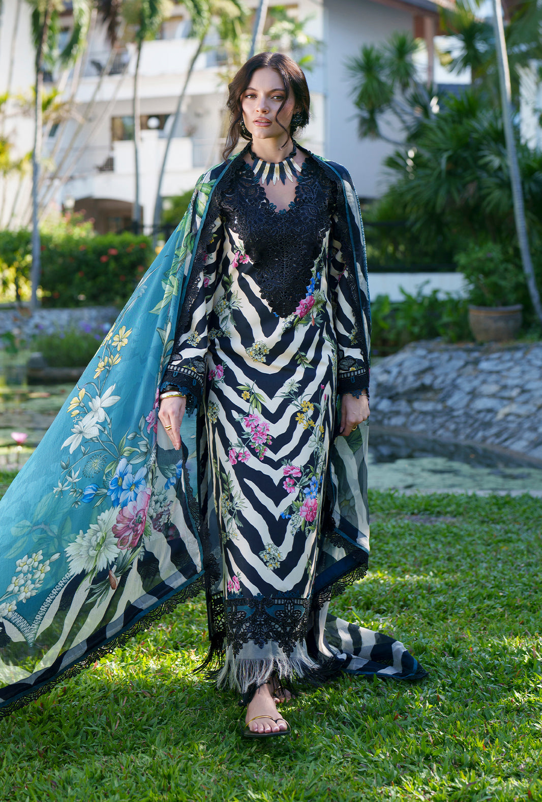 Printed Chikankari