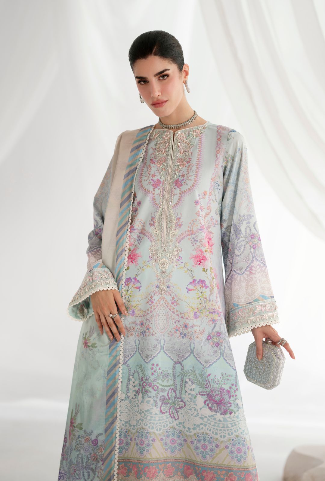 Garden Whisper Printed silk