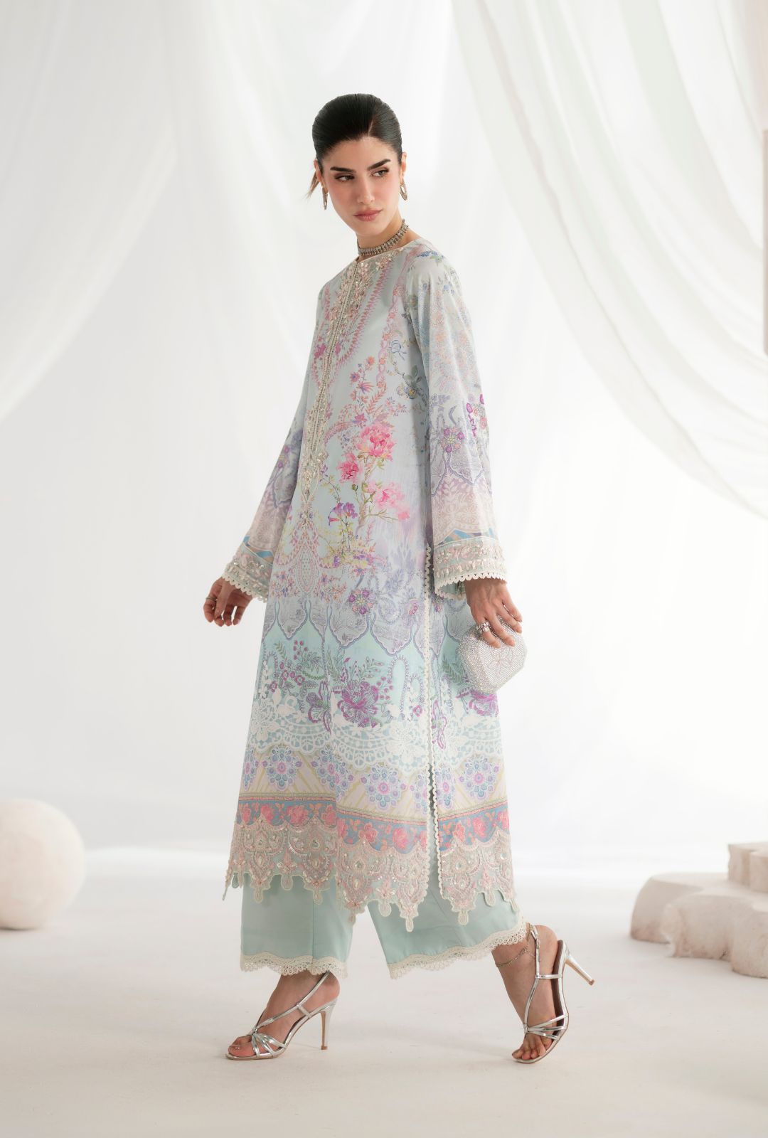 Garden Whisper Printed silk