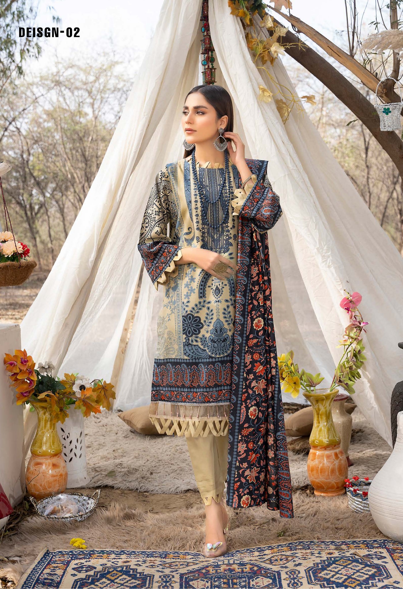 ALYANA CLASSIC EMBROIDERED LAWN