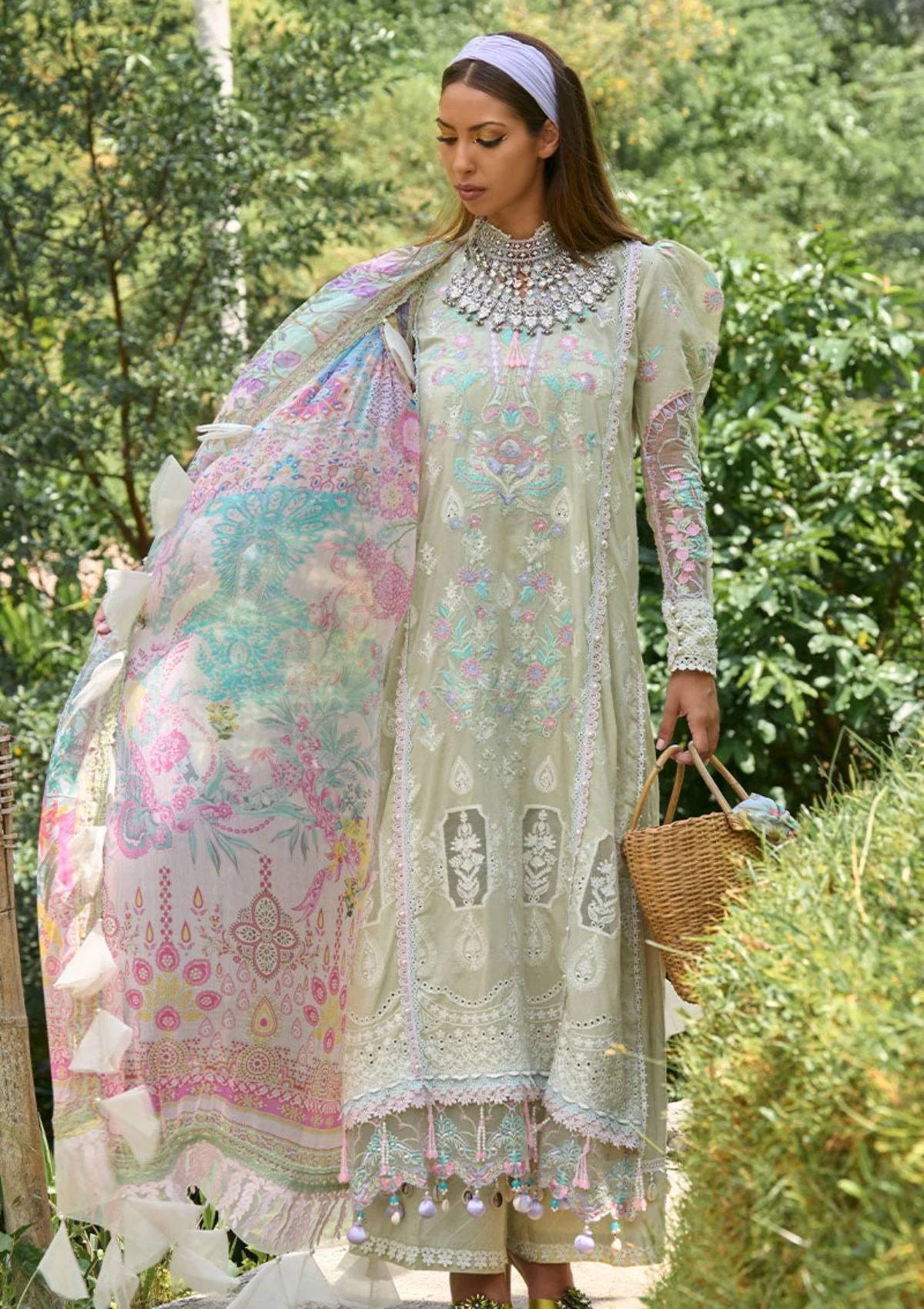 Ansab Jahangir Zoha Luxury Lawn - ANTHURIUM