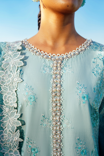 Sana Zubair Luxury Lawn - Aquamarine