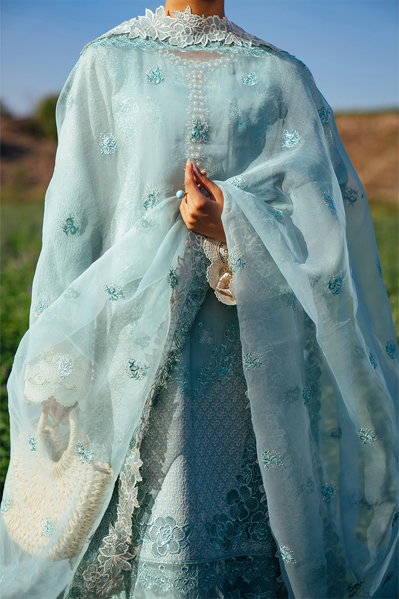 Sana Zubair Luxury Lawn - Aquamarine