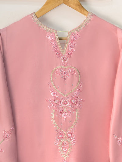 2 Piece - Pure Embroidered Raw Silk Suit