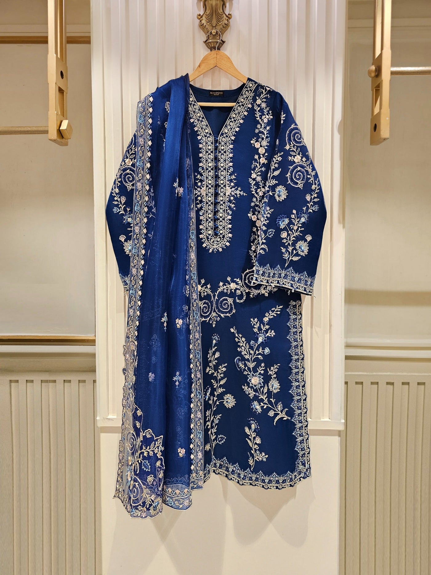 3 Piece - Pure Organza Embroidered Suit