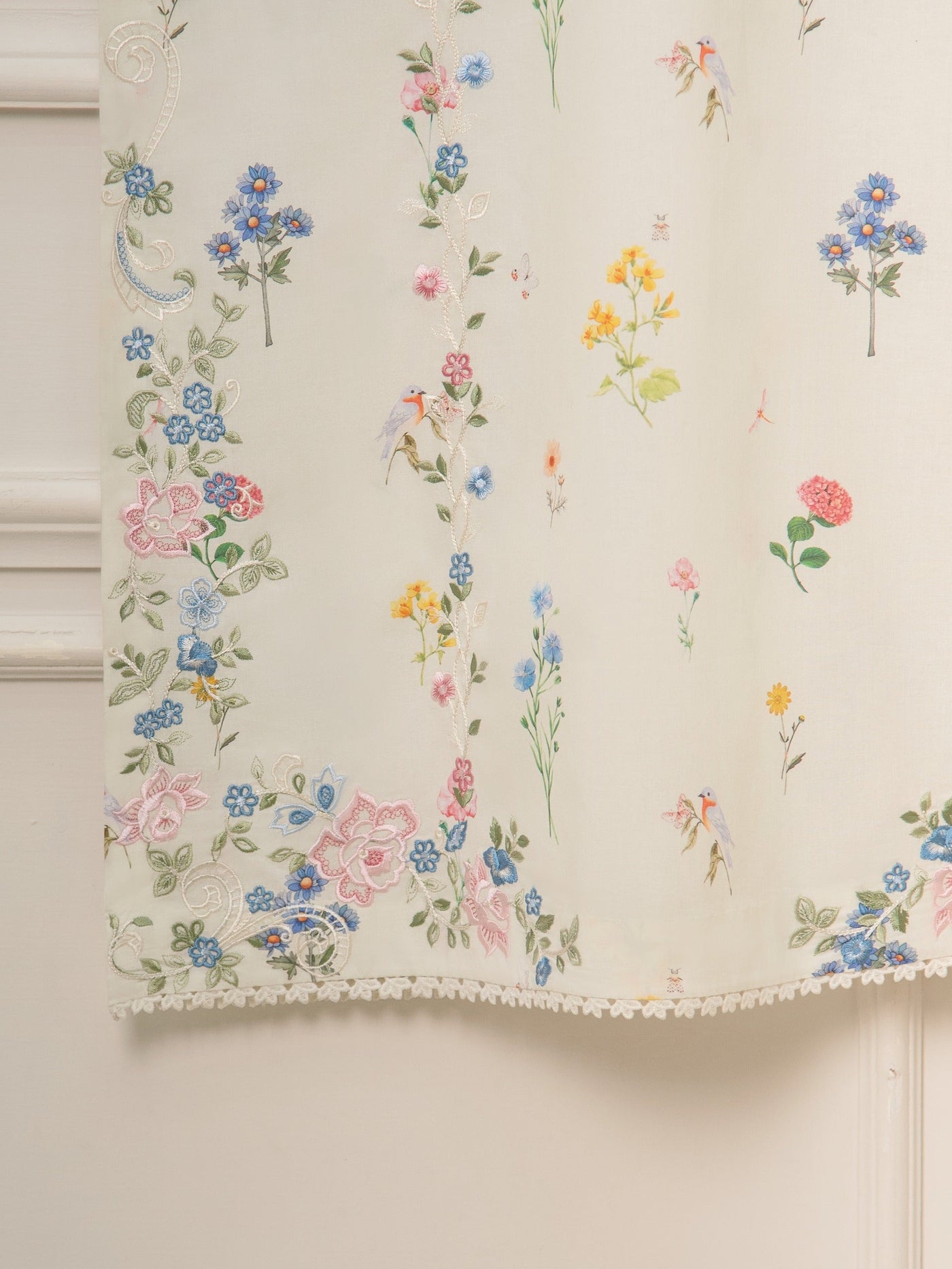 2 Piece - Pure Embroidered Cambric Suit