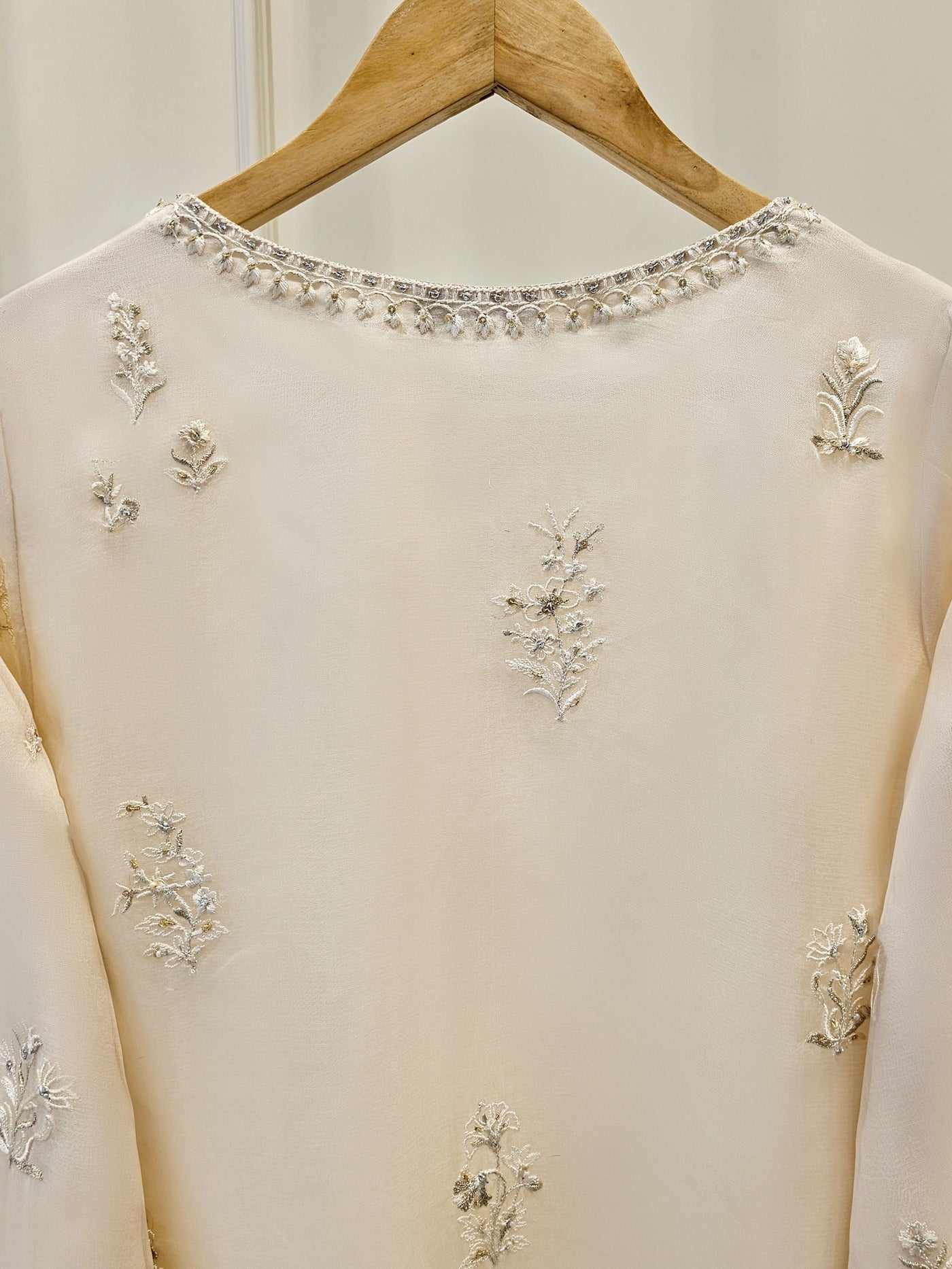 3 Piece - Pure Organza Embroidered Suit