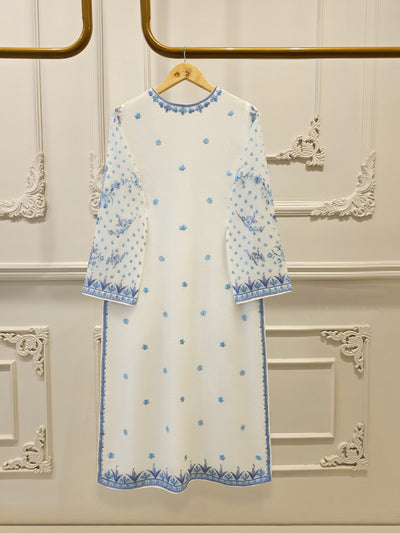 3 Piece - Pure Embroidered Cotton Net Suit