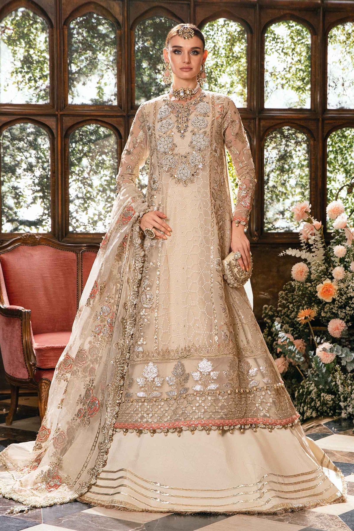 3 Piece Unstitched Embroidered Suit | BD-2805