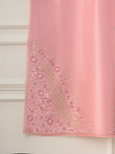 2 Piece - Pure Embroidered Raw Silk Suit