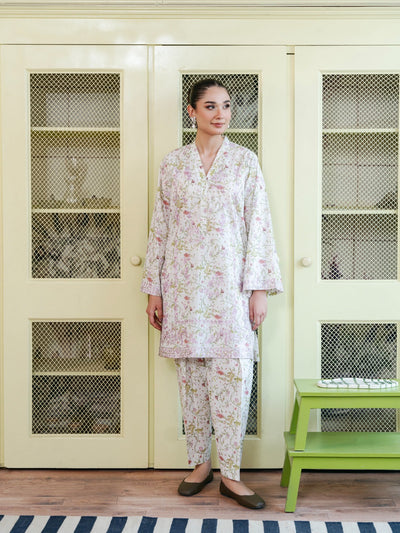 AGHA NOOR ||  2 Piece - Digital Printed Embroidered Cambric Suit S110346