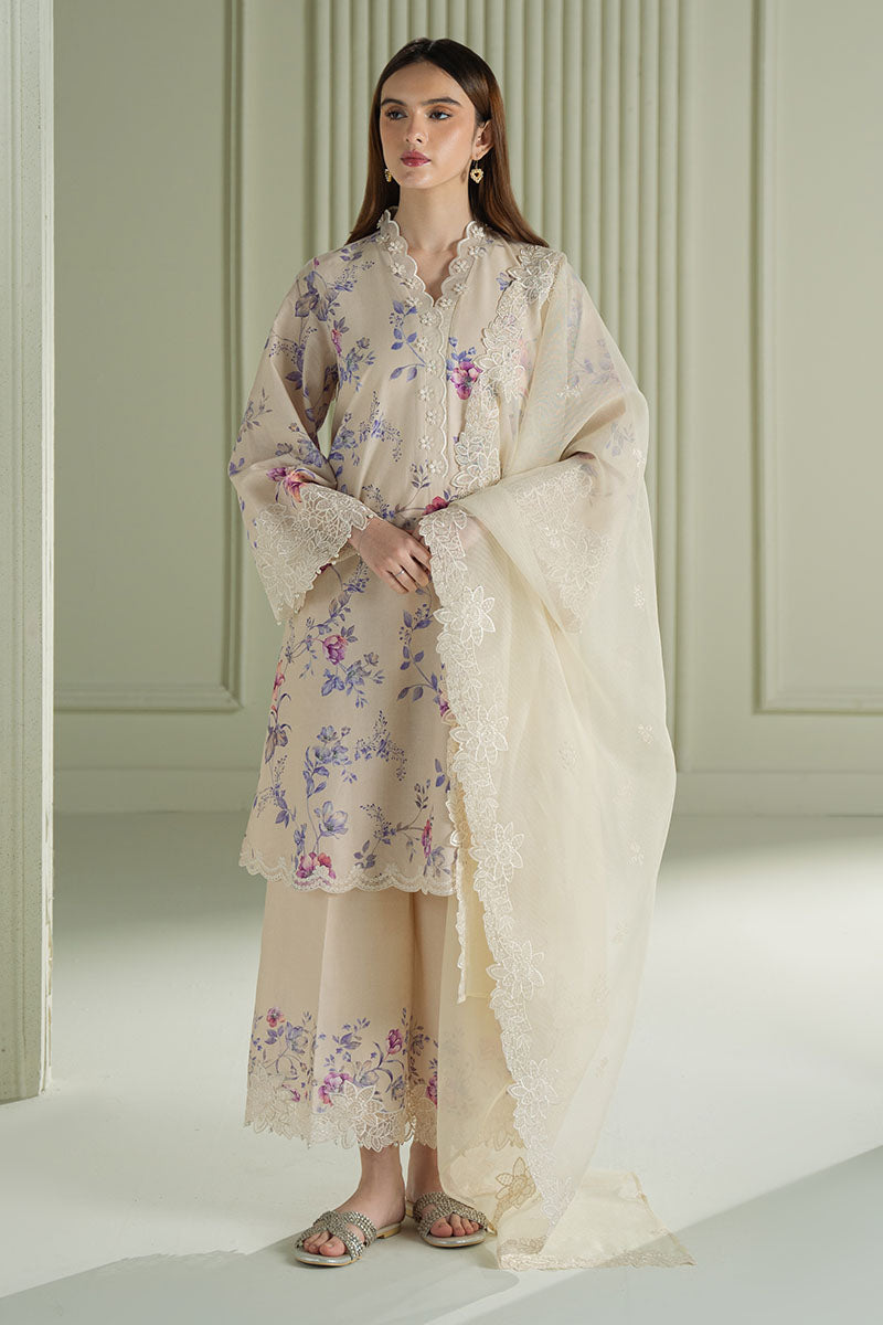 3PC EMBROIDERED LAWN SUIT