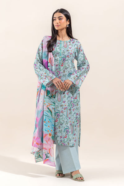 BEECHTREE PRINTED LAWN SUIT-GREY MIST