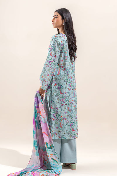 BEECHTREE PRINTED LAWN SUIT-GREY MIST