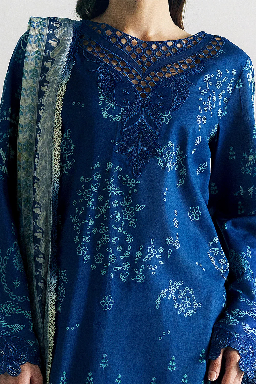 Embroidered and printed lawn Stitched 3pc