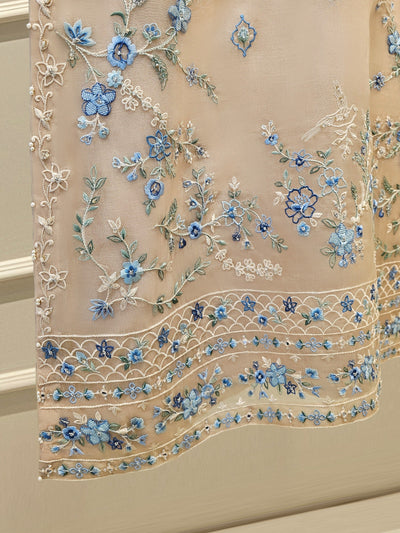 3 Piece - Pure Organza Embroidered Suit