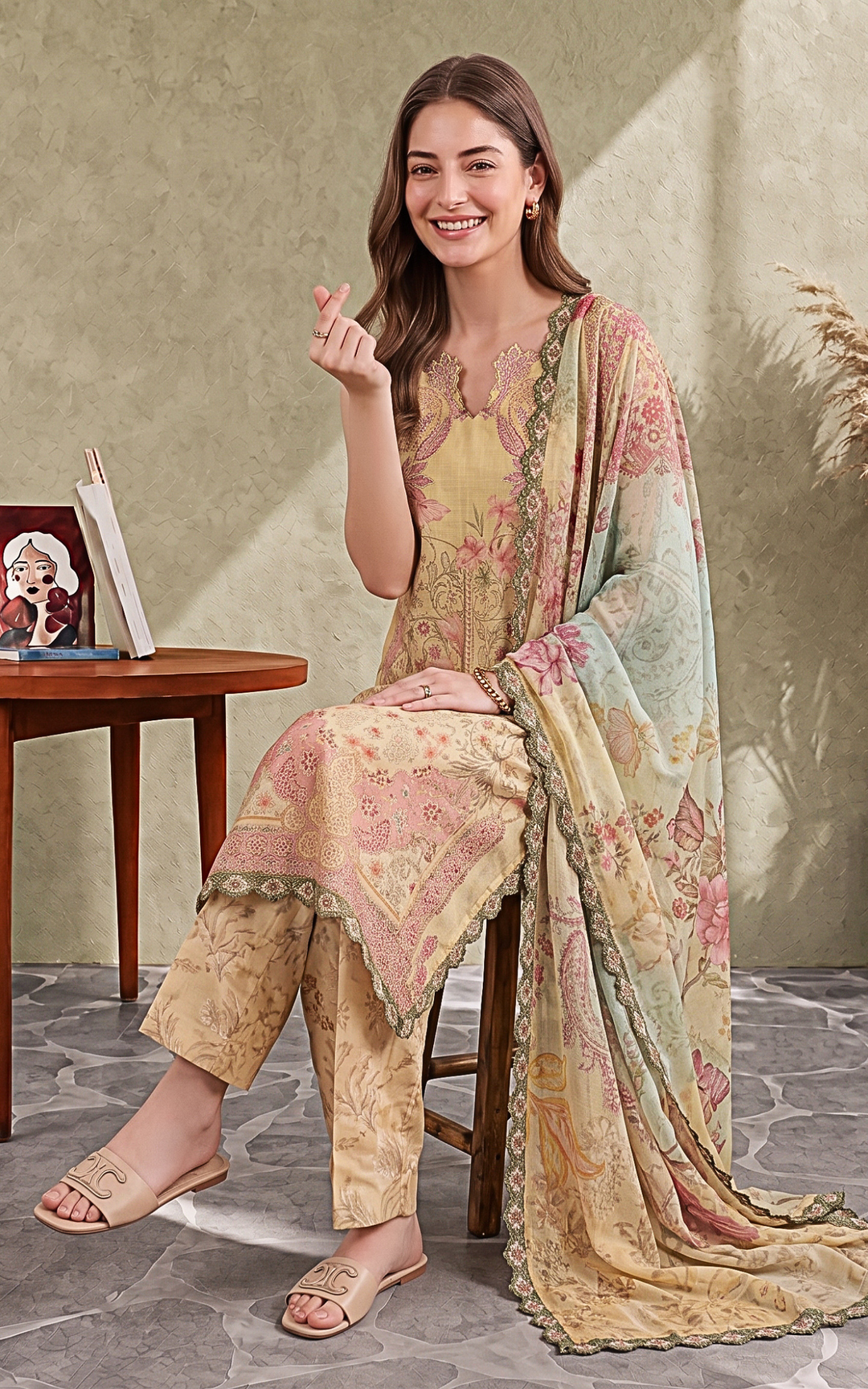 3pcs Unstitched Cambric