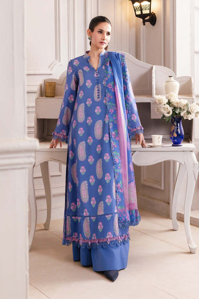 3 Pc Unstitched Printed Linen Suit