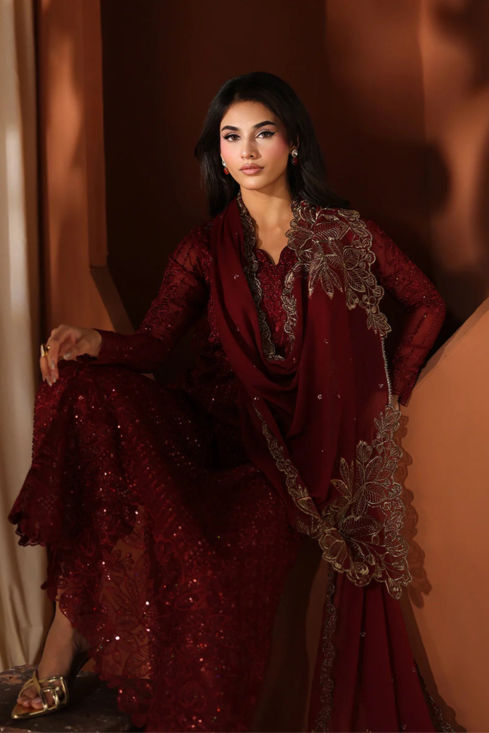 Luxe Embroidered  Lawn 3pcs