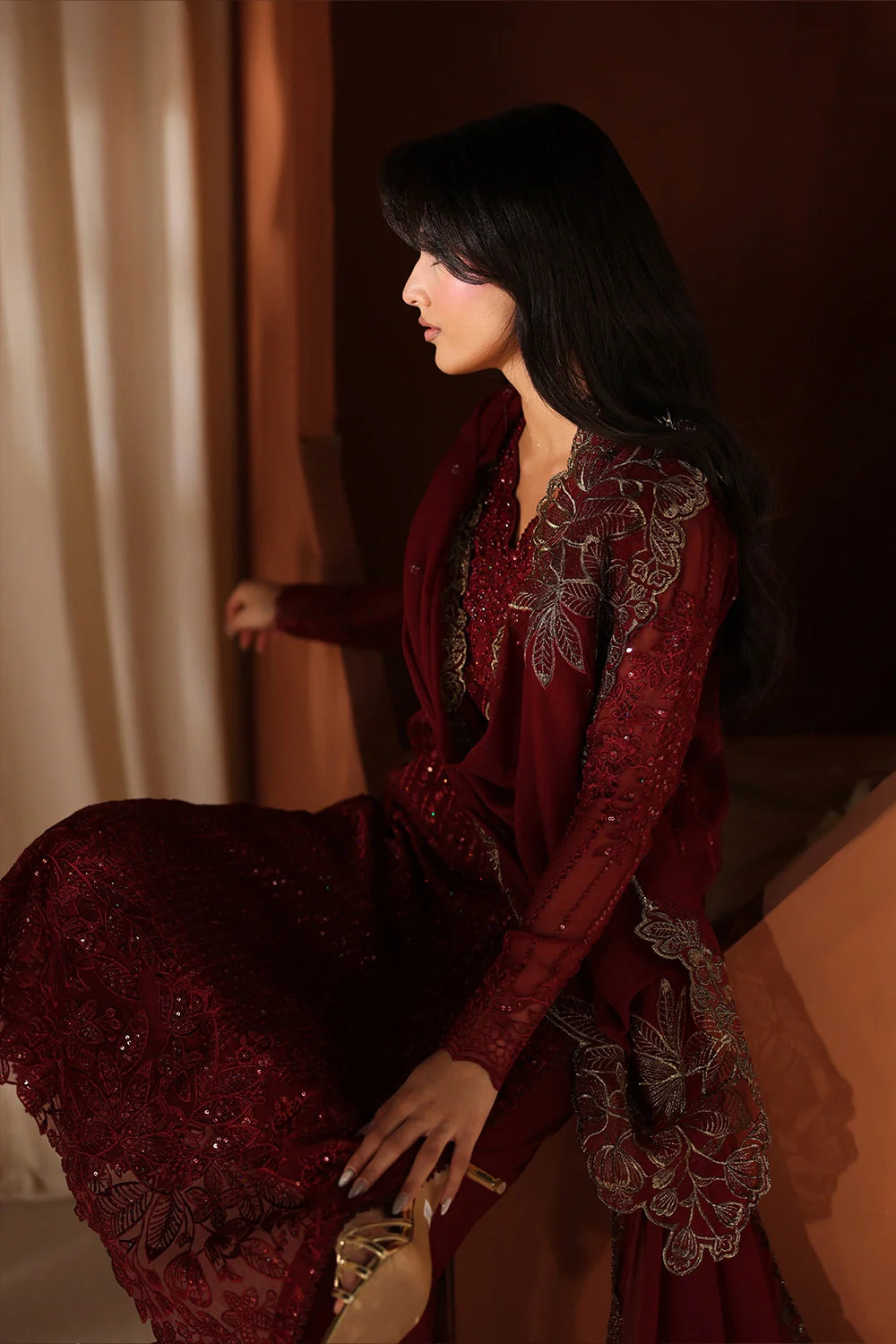 Luxe Embroidered  Lawn 3pcs