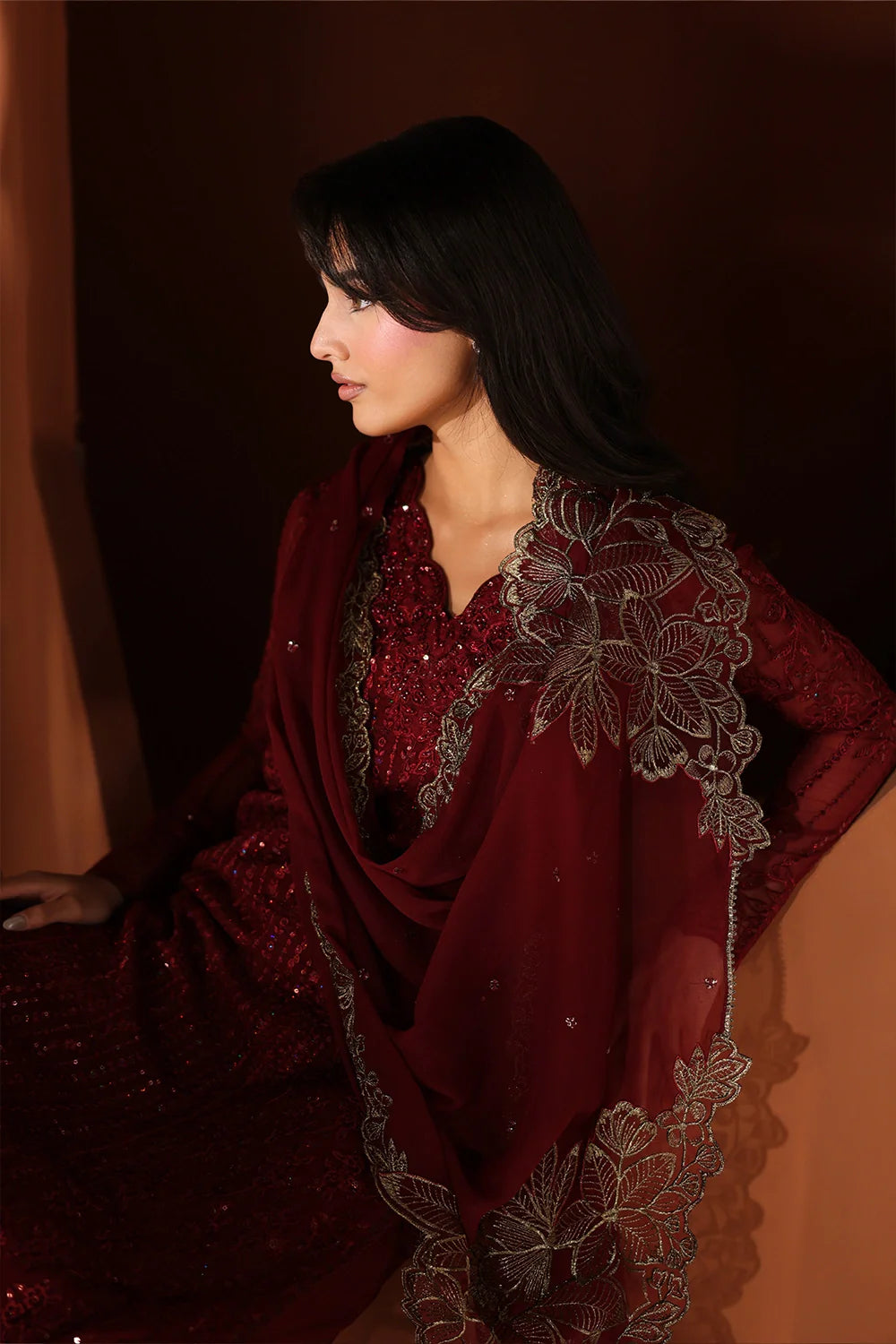 Luxe Embroidered  Lawn 3pcs