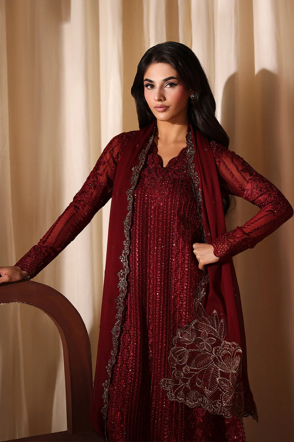 Luxe Embroidered  Lawn 3pcs