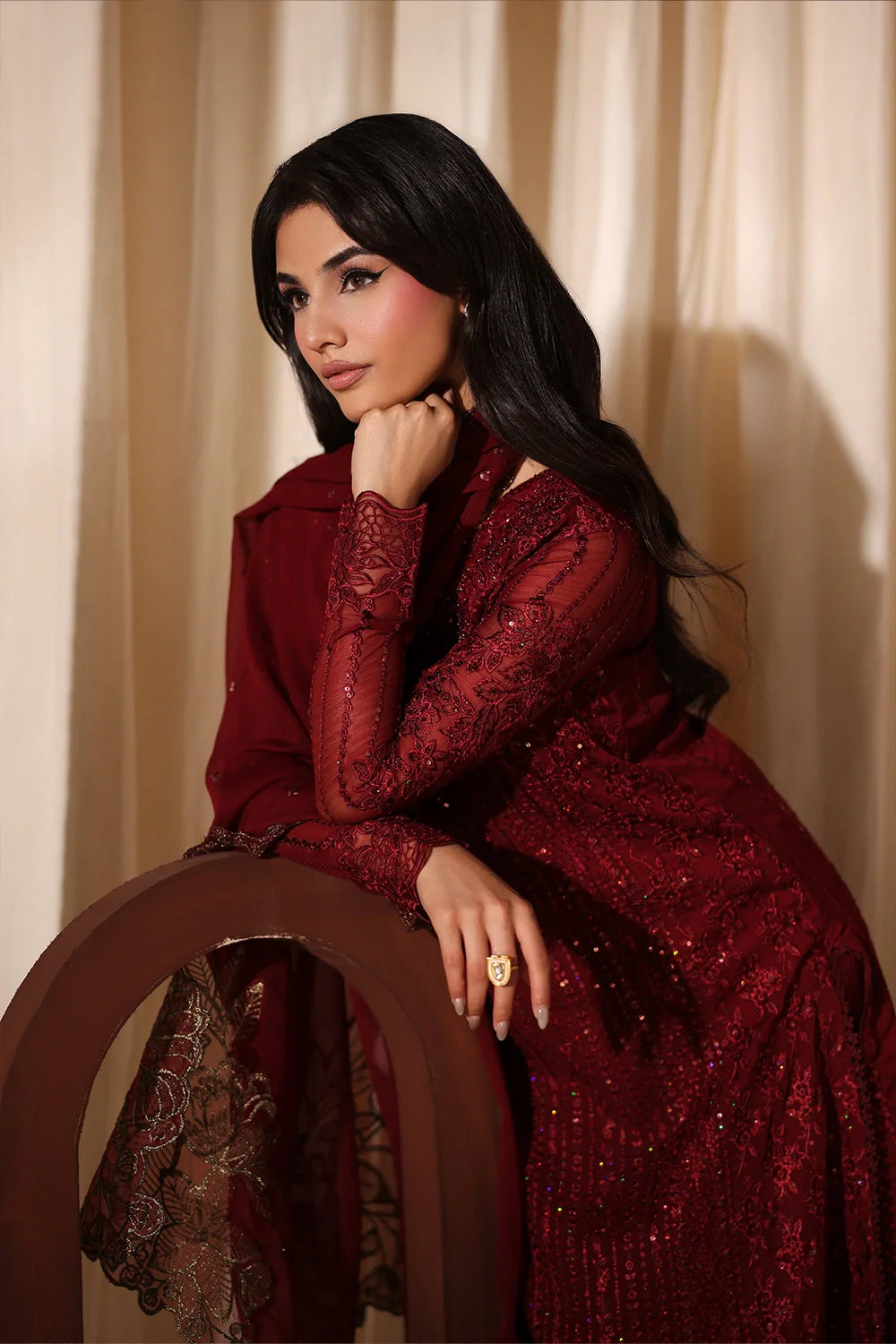 Luxe Embroidered  Lawn 3pcs