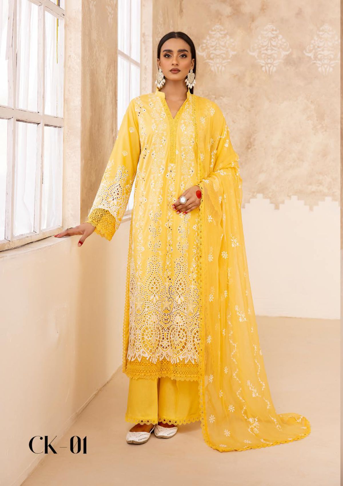 KHOOBSURAT SIGNATURE Chikenkari LAWN CK-01