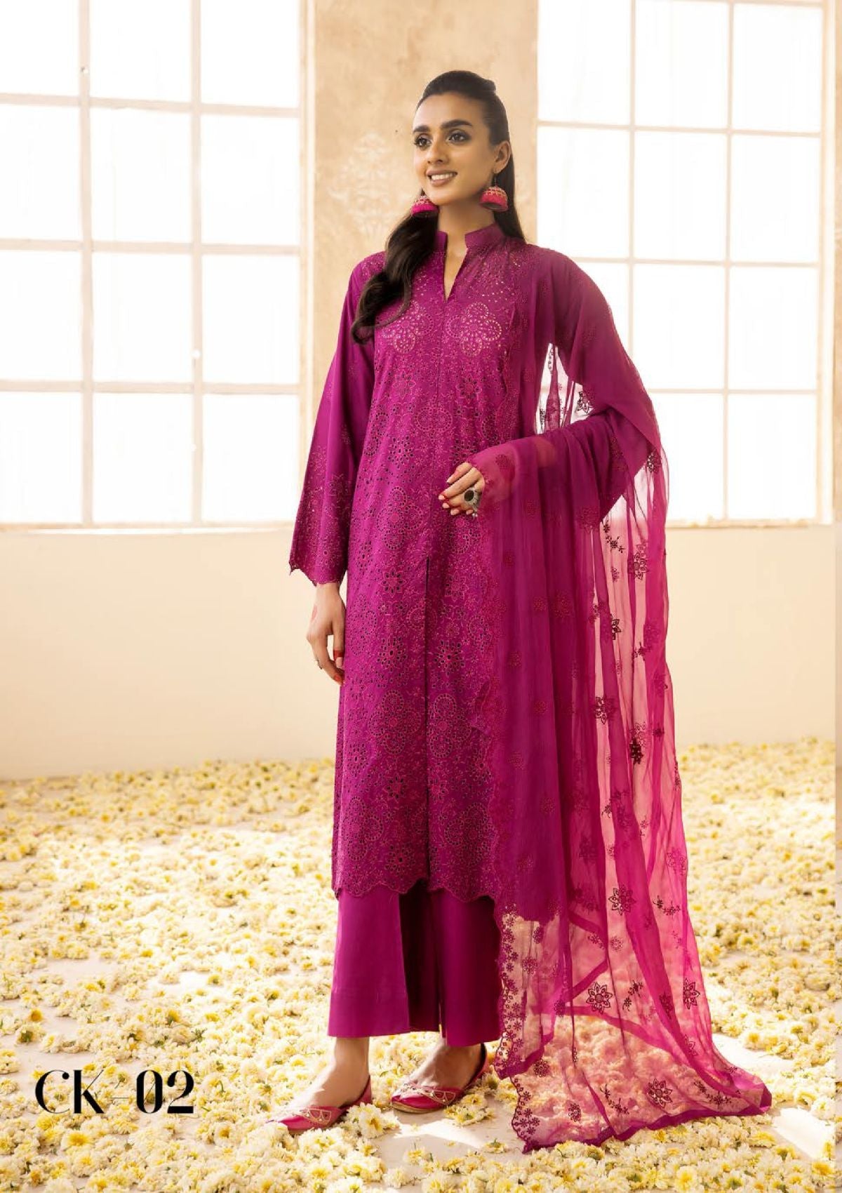 KHOOBSURAT SIGNATURE Chikenkari LAWN CK-02