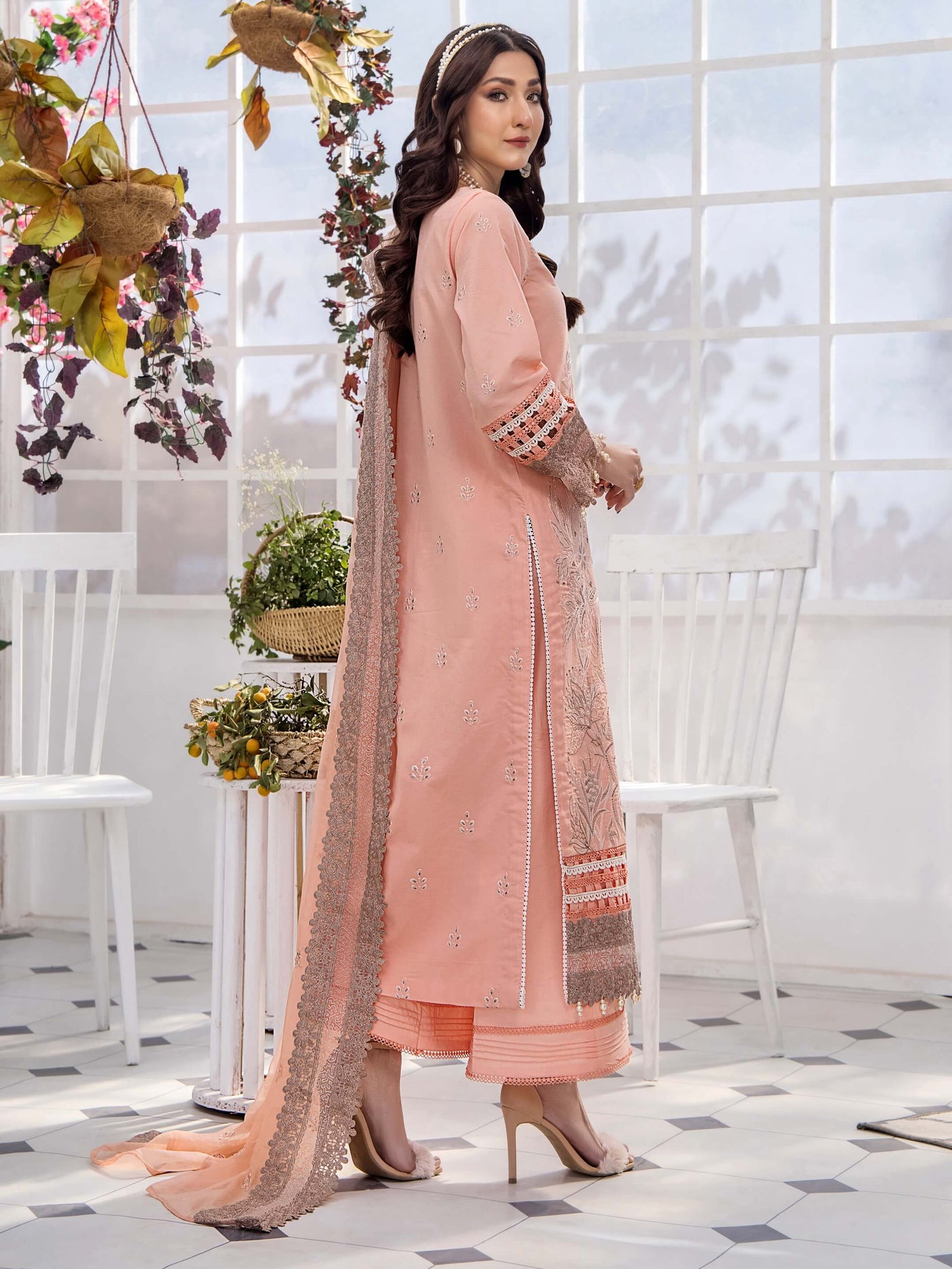 Afsoon by Humdum Embroidered Swiss Lawn