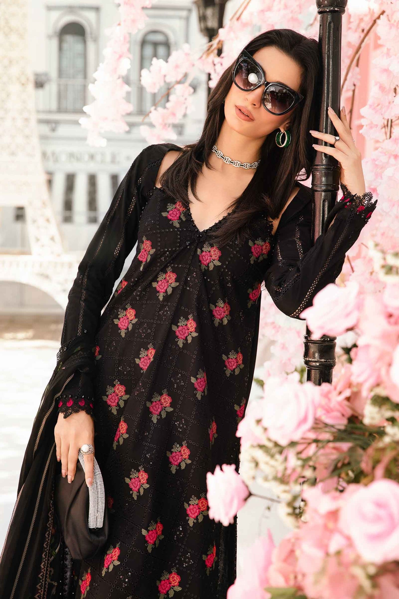 3 Piece Unstitched Embroidered Lawn Suit